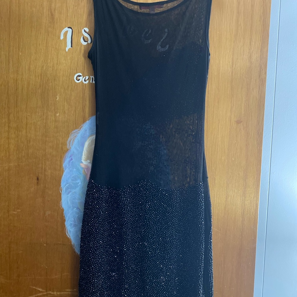 Black Beaded Women’s Small Dress